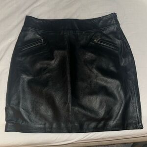 Black Leather Skirt